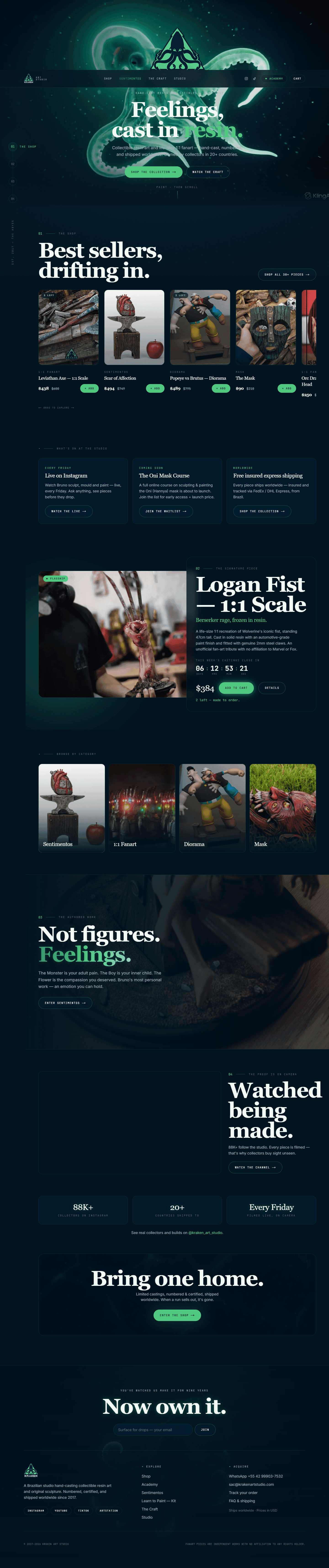 Kraken Art Studio — Storefront de arte colecionável